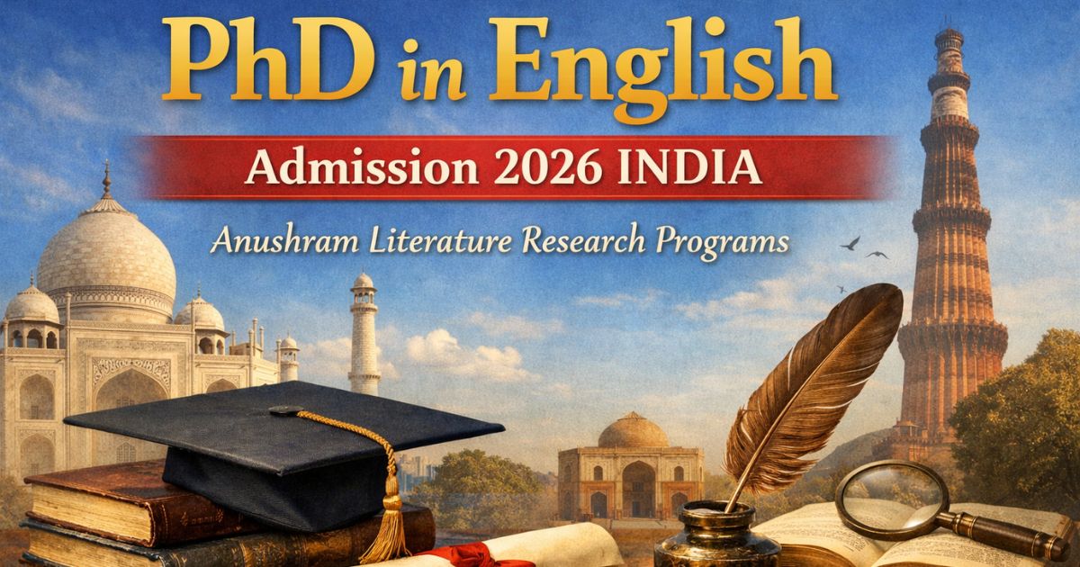 PhD in English Admission 2026 India with Anushram Literature Research ...